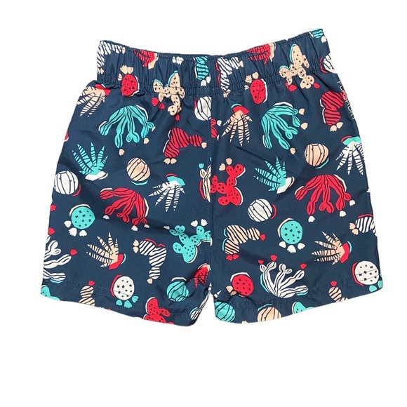 The North Face Swim Trunks‎ 6-12 months dark blue beach pool seashells colorful - Picture 1 of 4